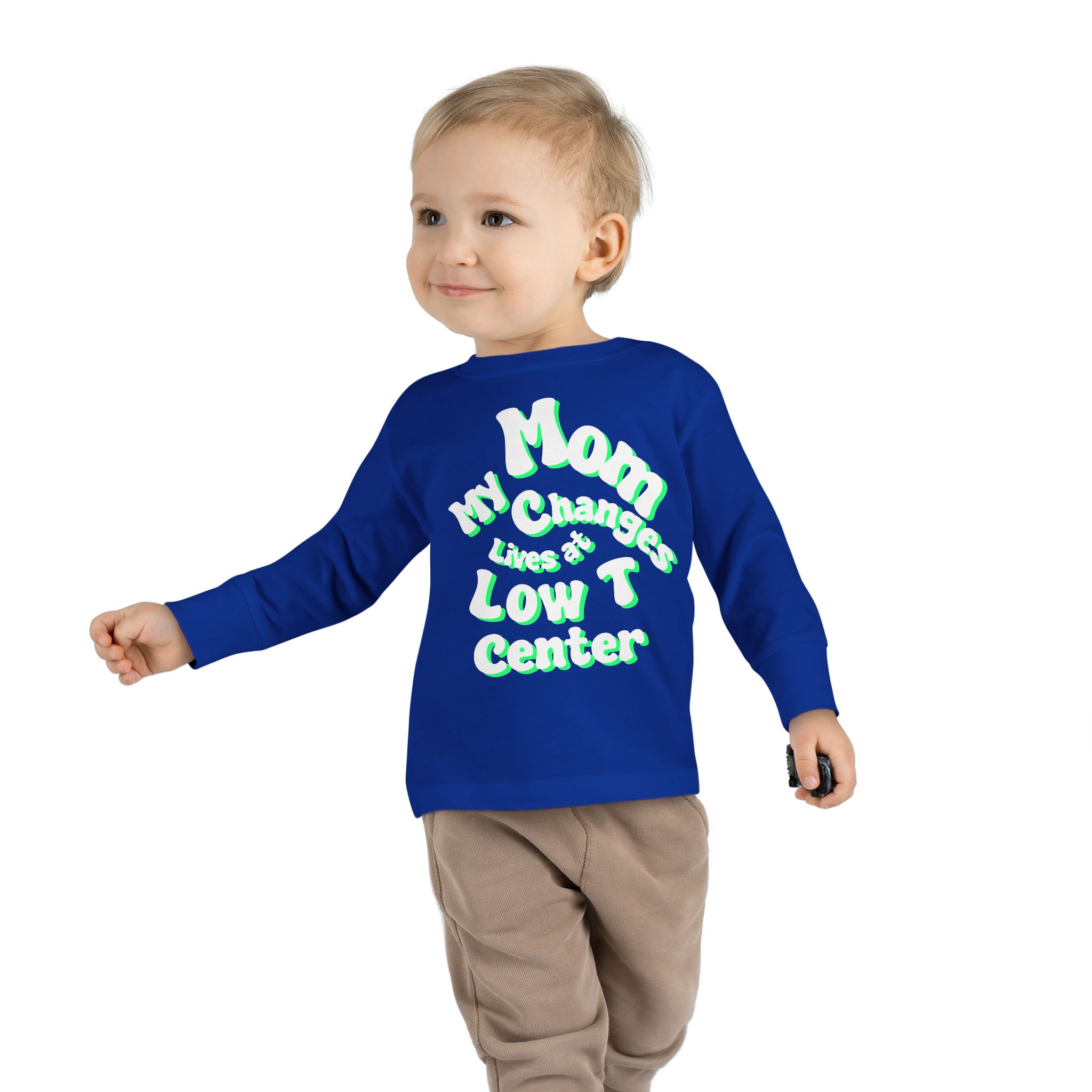 Toddler Long Sleeve Tee - "My Mom Changes Lives at Low T Center" - Image 11
