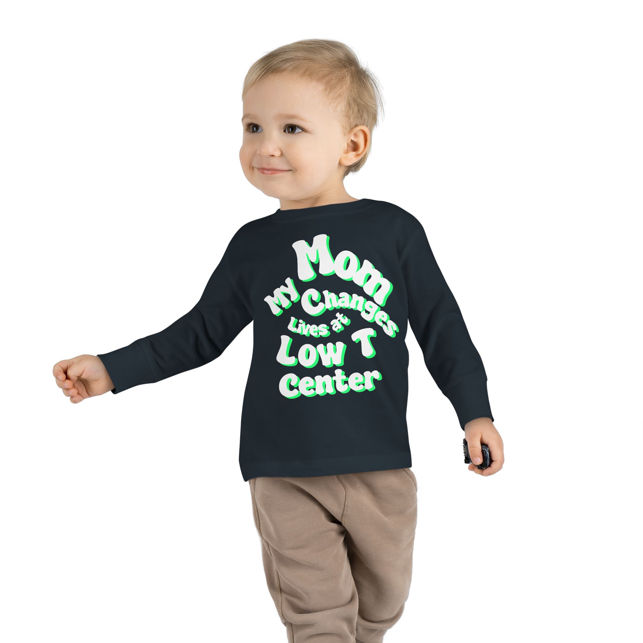 Toddler Long Sleeve Tee - "My Mom Changes Lives at Low T Center" - Image 15